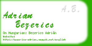 adrian bezerics business card